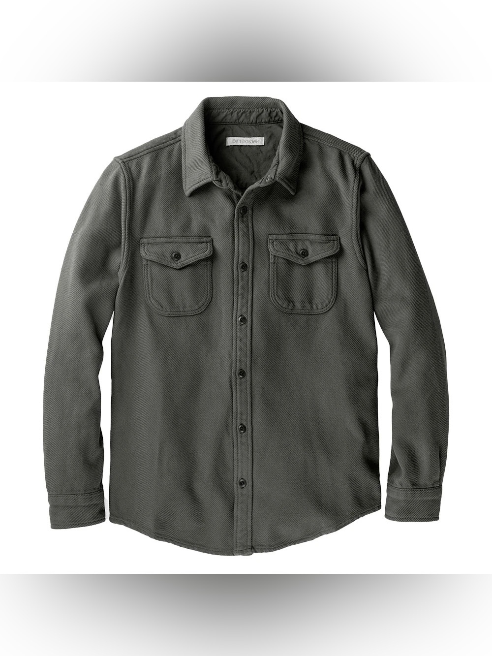 Outerknown Men's Gray Button-Front Blanket Shirt